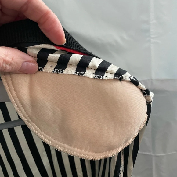 Vintage white and black striped floral 100% silk jacket/cardigan size 10 - Picture 7 of 12